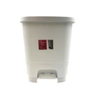 White 8L Pedal Bin